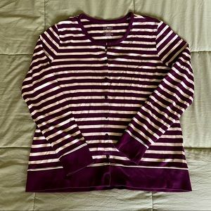 LL Bean Striped Cardigan